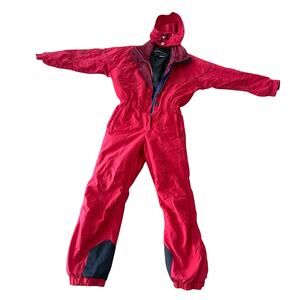Obermeyer rare retro red vintage ski suit Sz4 mint cond. snowboarding ski resort